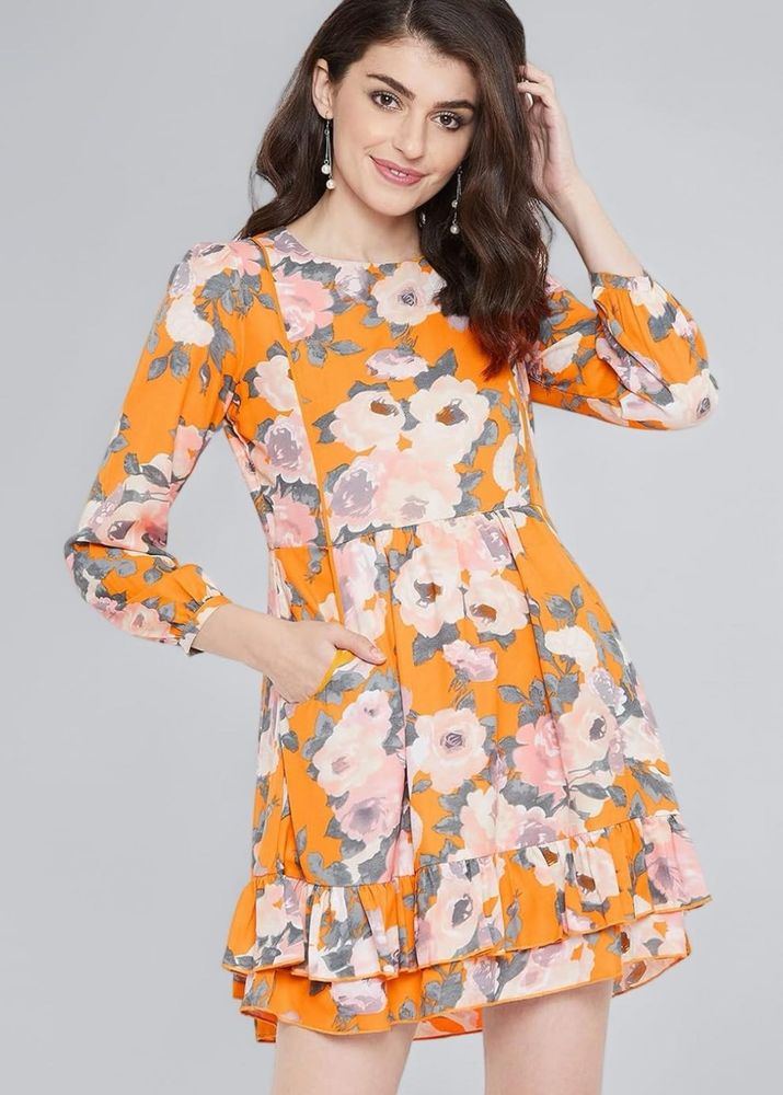 Floral Print A-line Dress