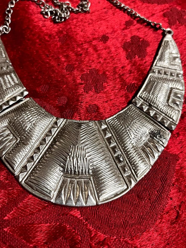 Statement Chunky silver oxidise Necklace