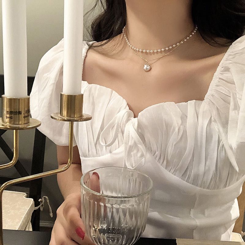 Delicate Layered Pearl Necklace