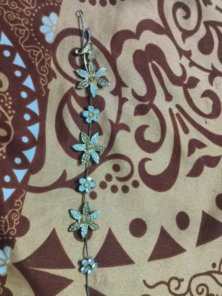 Floral Crystal Hair Chain