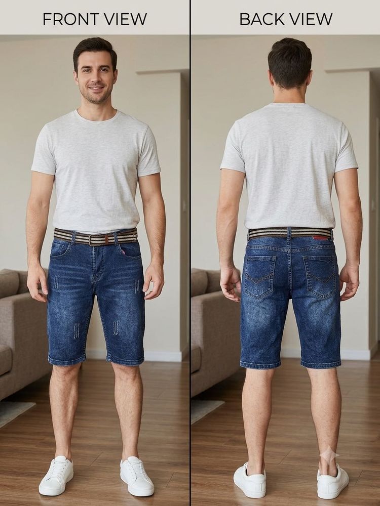 Men's Blue Denim Shorts