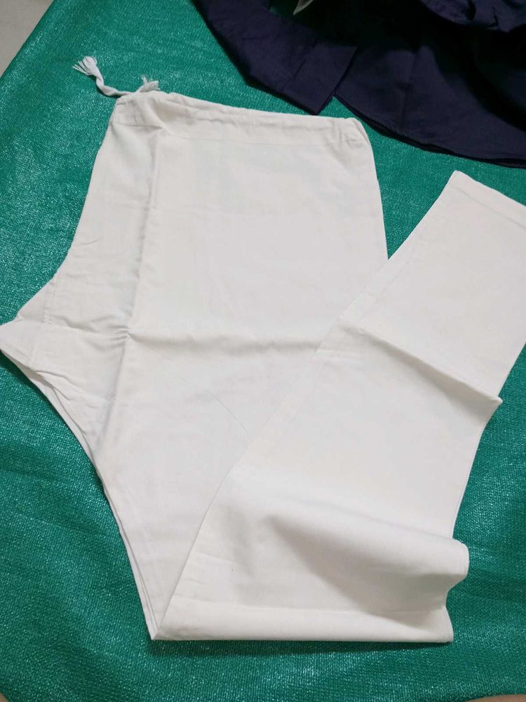 Classic White Straight Leg Trousers