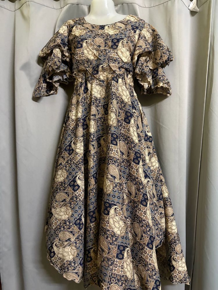 Boho Paisley Print Midi Dress