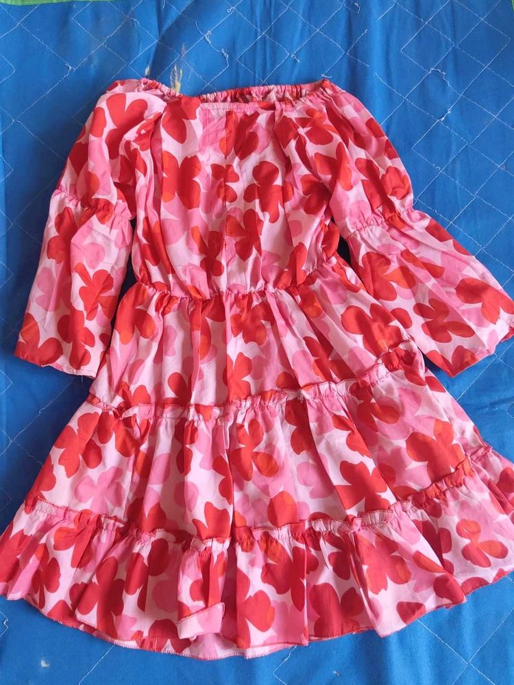 Tiered Floral Print Dress