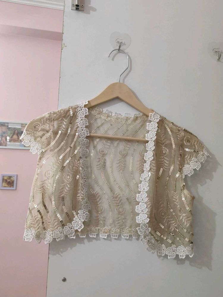 Embellished Sheer Bolero Jacket
