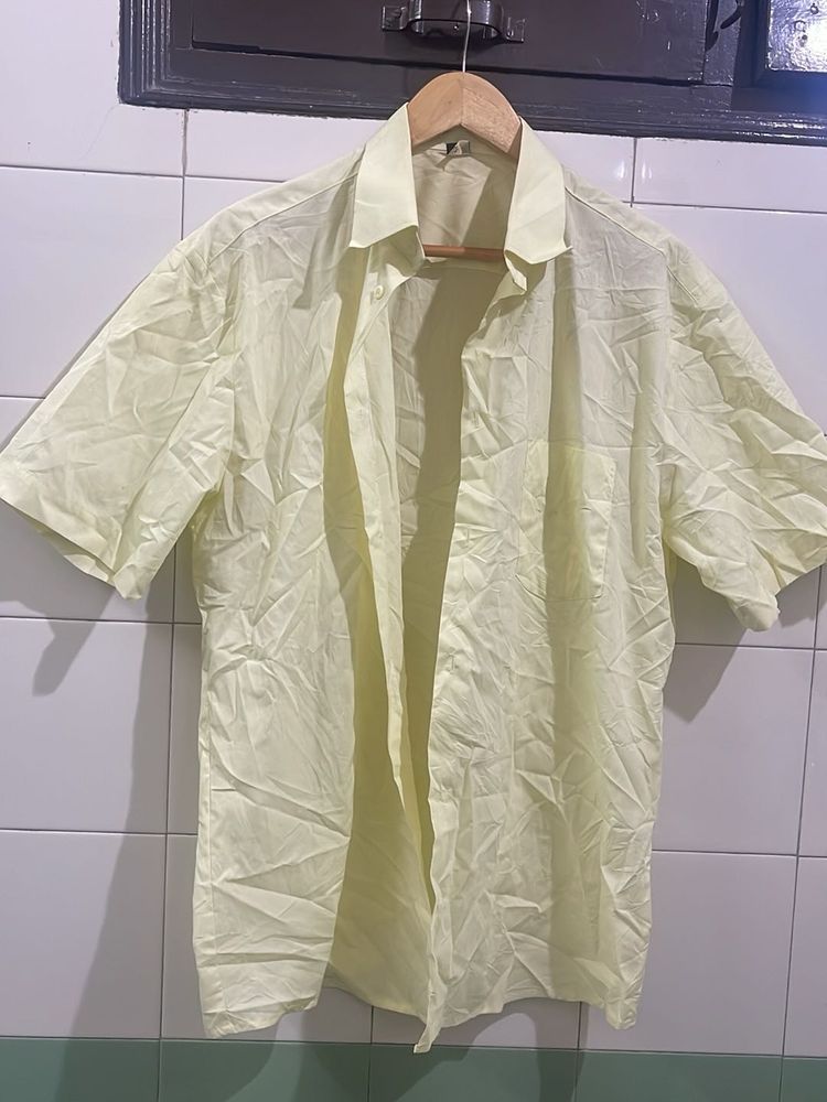 Light Yellow Short Sleeve Shirt