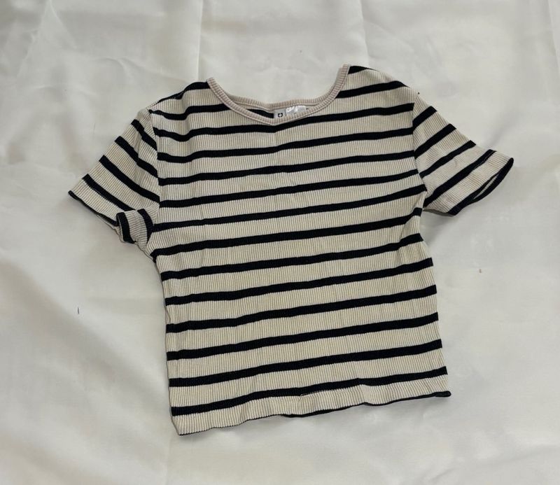 Striped Cropped T-Shirt