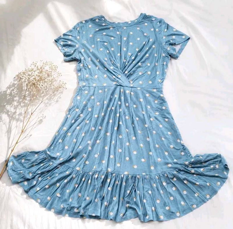 Cute Polka Dot Blue Dress
