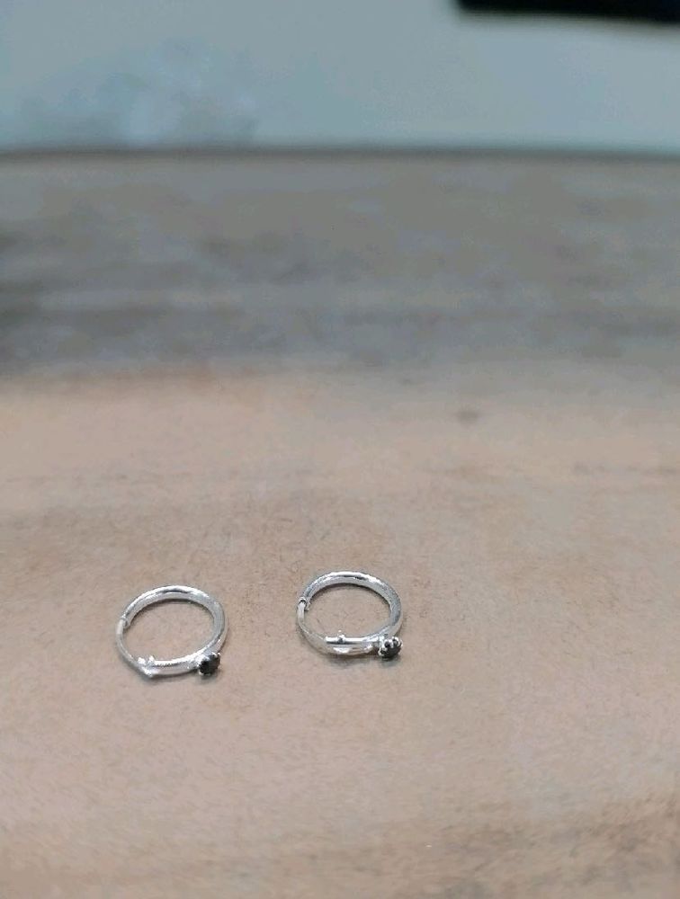 92.5 pure silver Bali with Black Stone pair ( 2 pi