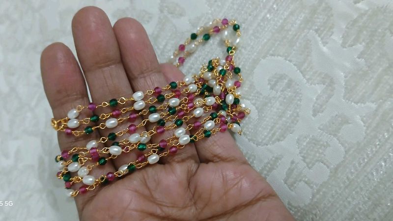 Multi-strand Pearl &amp; Gemstone Necklace