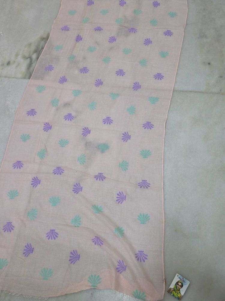 Light Pink Dupatta with Shell Print