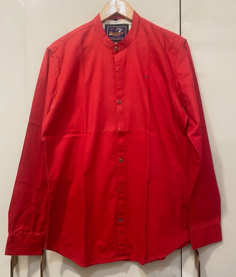 Men's Red Band Collar Shirt