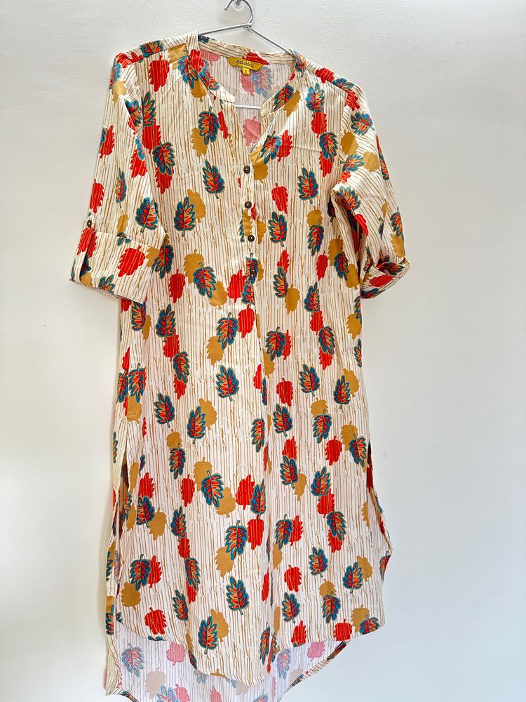 Global desi Orange Kurta Set