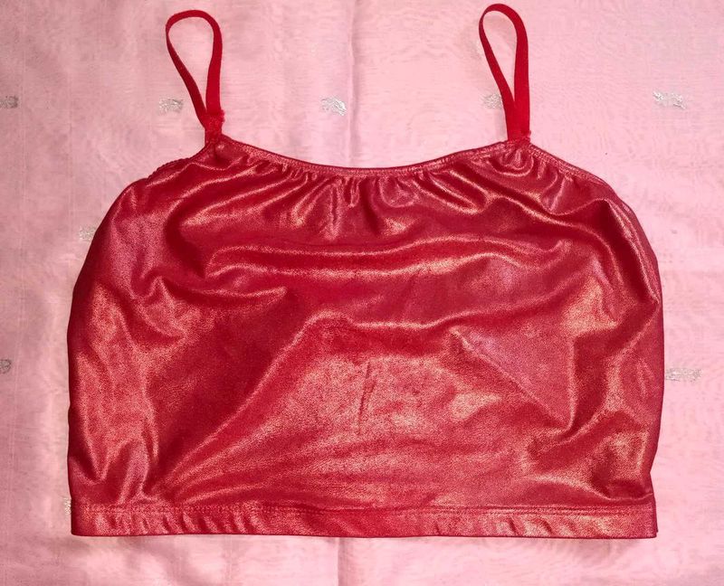 Party Shot Metallic Tube Crop Top
