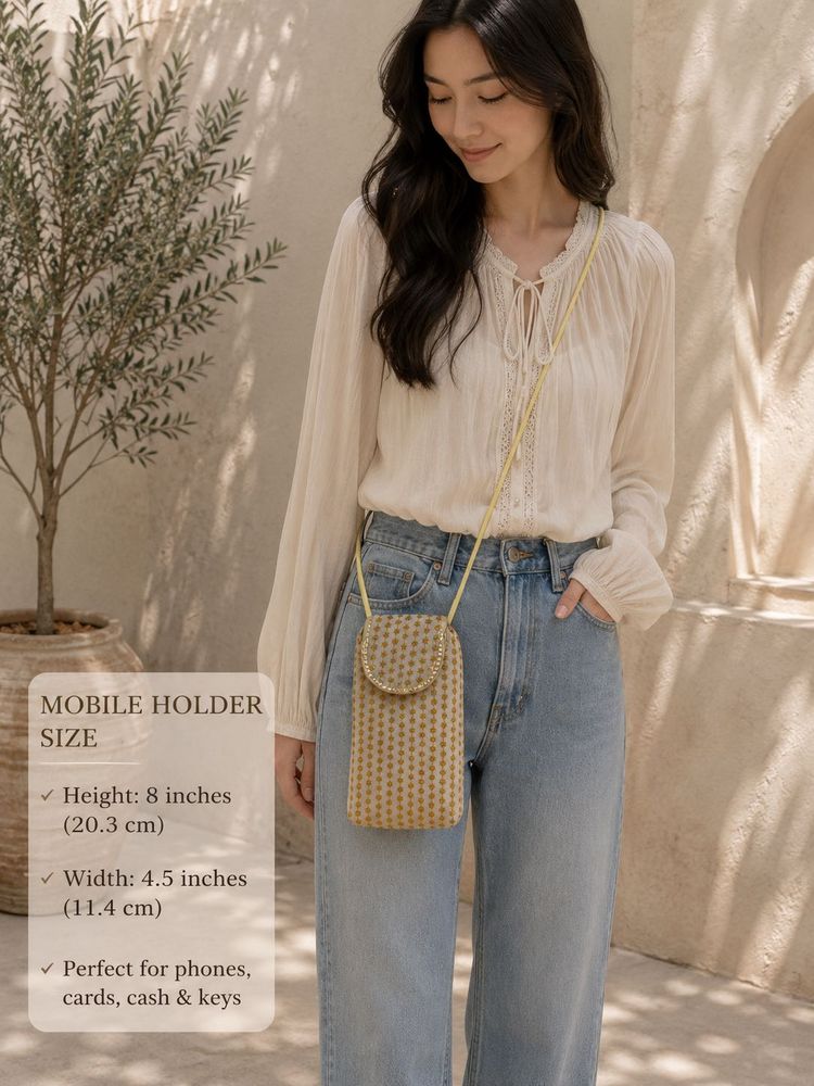 Designer Embellished Clutch/Mobile Pouch