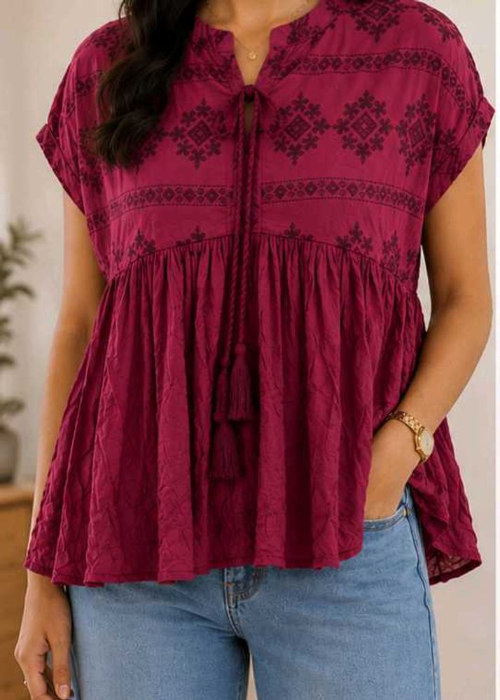 Peplum Top with high flare
