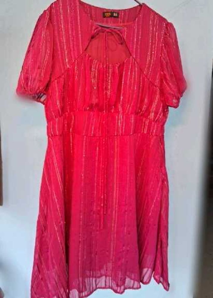 Vibrant Pink Striped Dress
