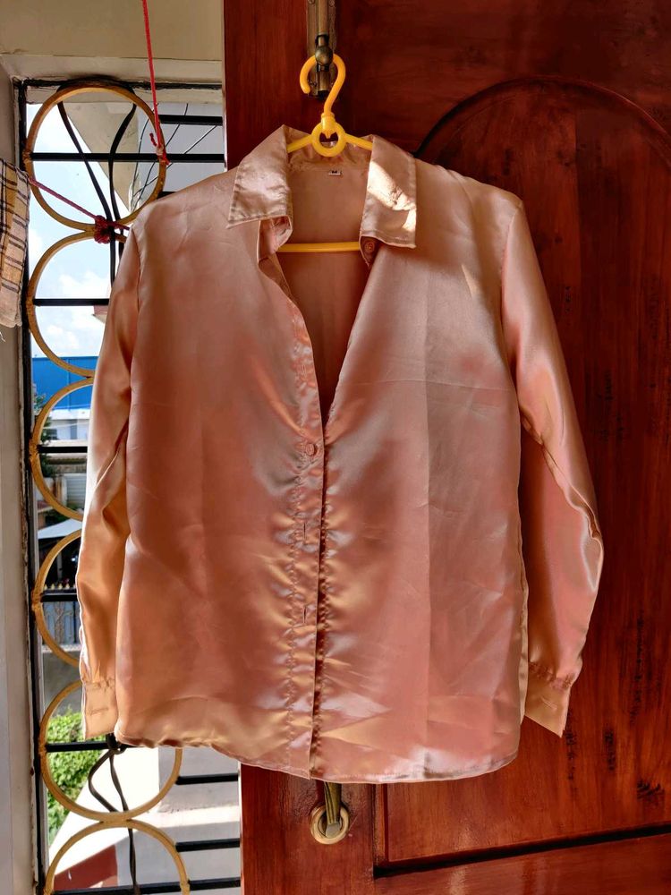 Champagne Satin Shirt