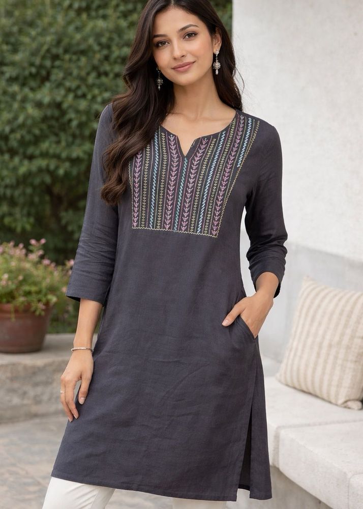 Zudio Embroidered Kurta