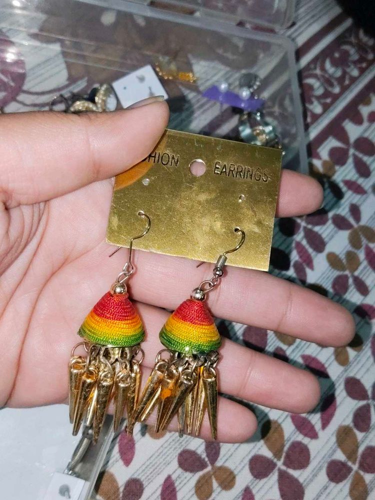 6 items Boho Tribal Dangle Earrings