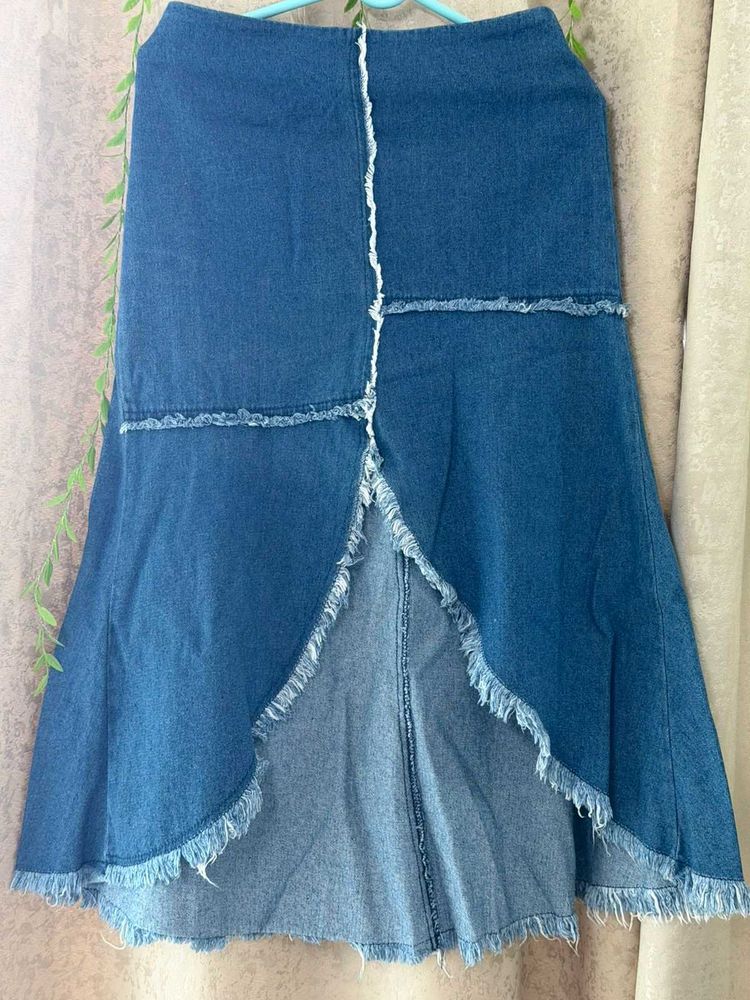 Denim Midi Skirt