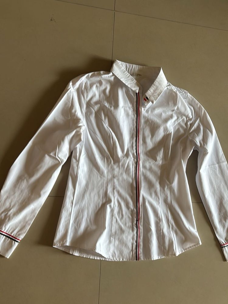Classic White Button-Down Shirt