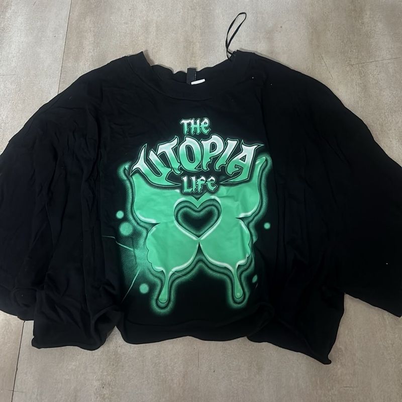 H&amp;M oversized cropped Tshirt