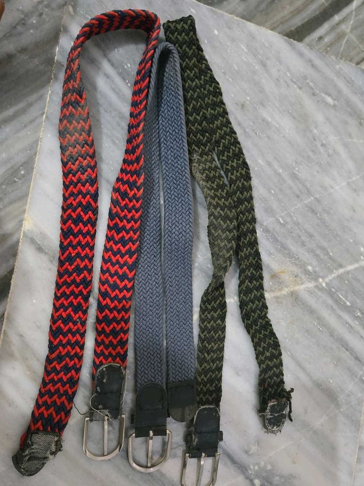 Braided Elastic Belts pack of 4