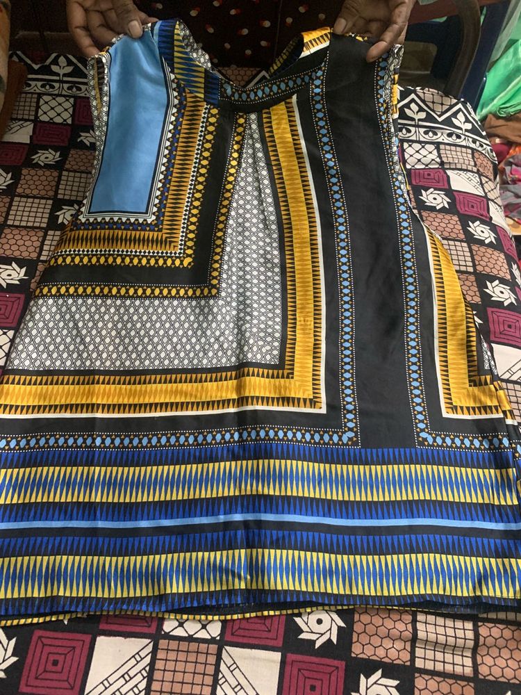 Colorful Geometric Print Kurta