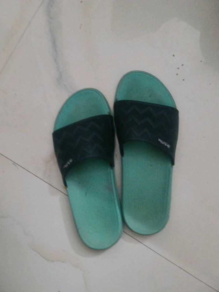Comfortable Teal and Black Slides