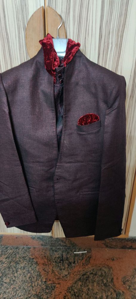 classic suit with waist coat