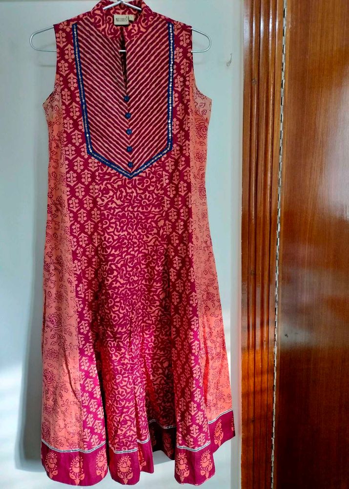 Neeru's Red Anarkali Suit
