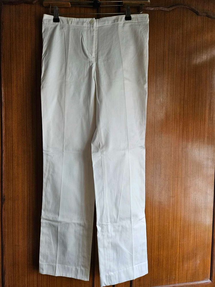 Wills Classic White Straight Leg Trousers