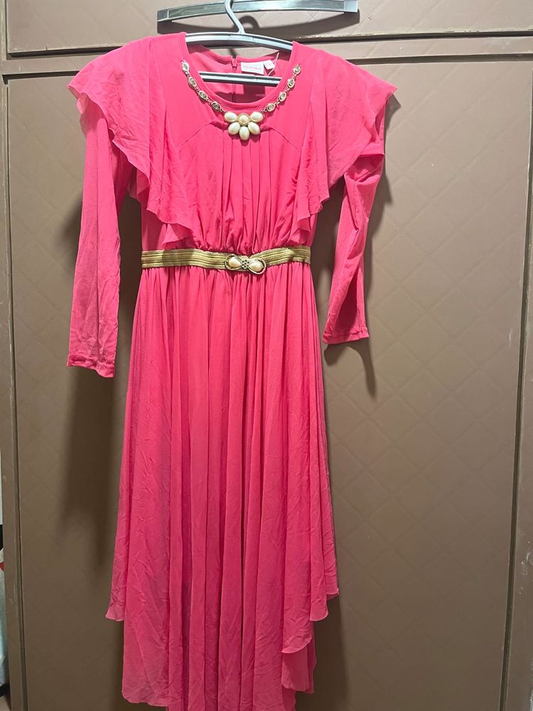 Girls Pink Party Dress