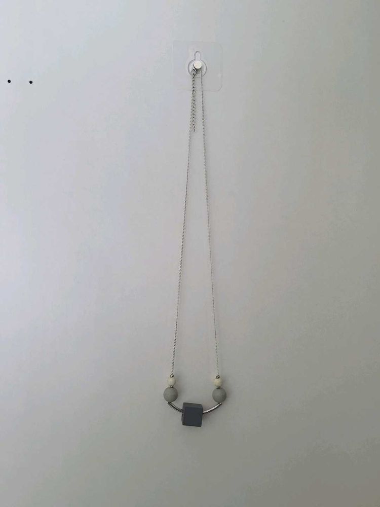 Modern Grey &amp; Black Pendant Necklace