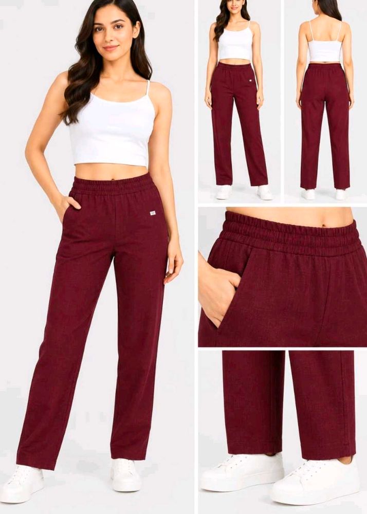 Cozy Burgundy Sweatpants