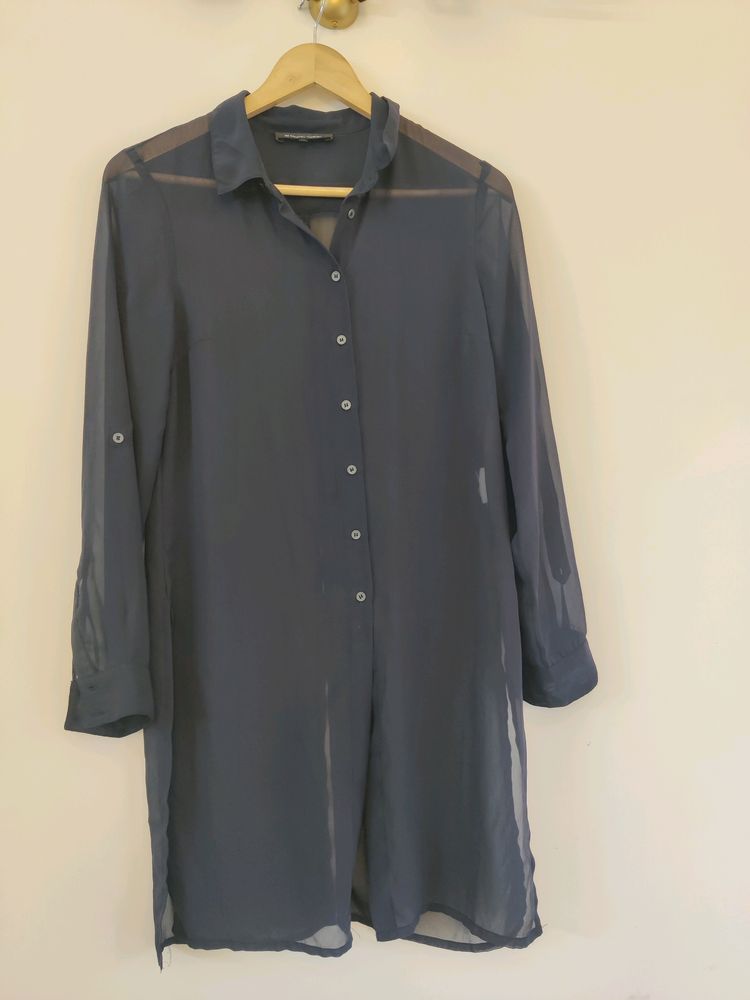 Translucent Panelled Cape
