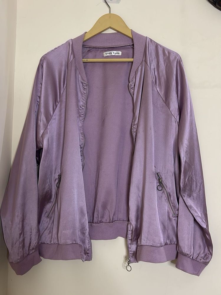 Light Purple Bomber Jacket