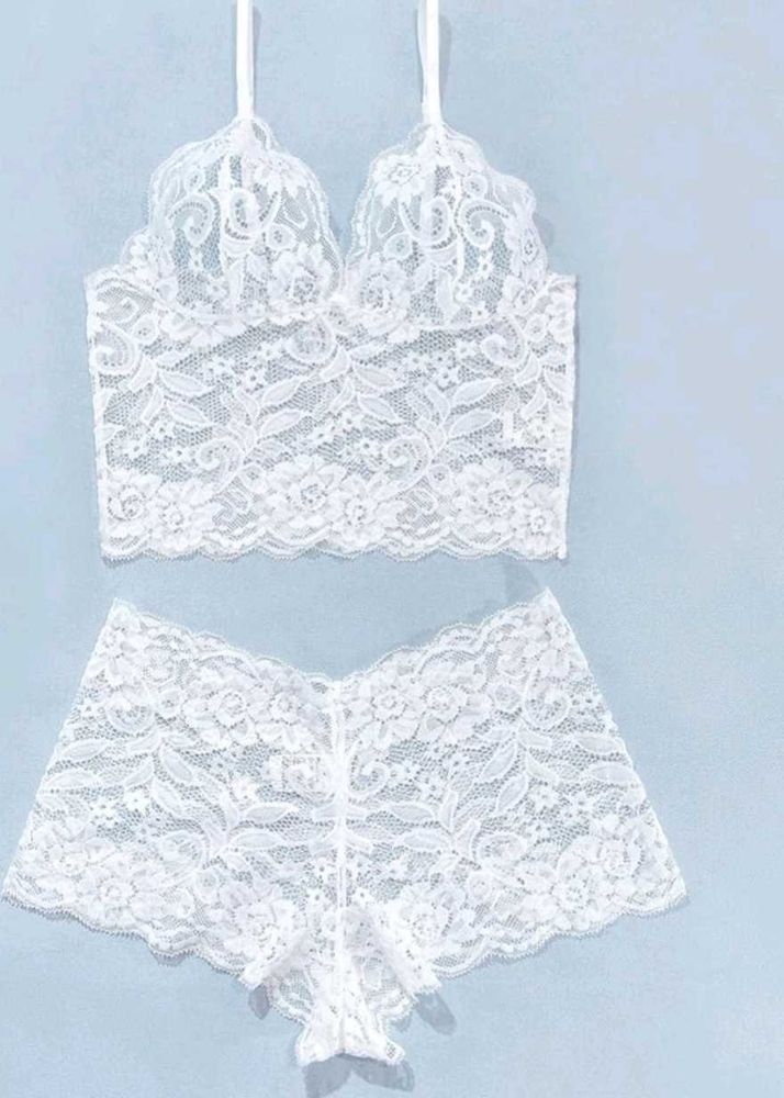 White Lace Lingerie Set