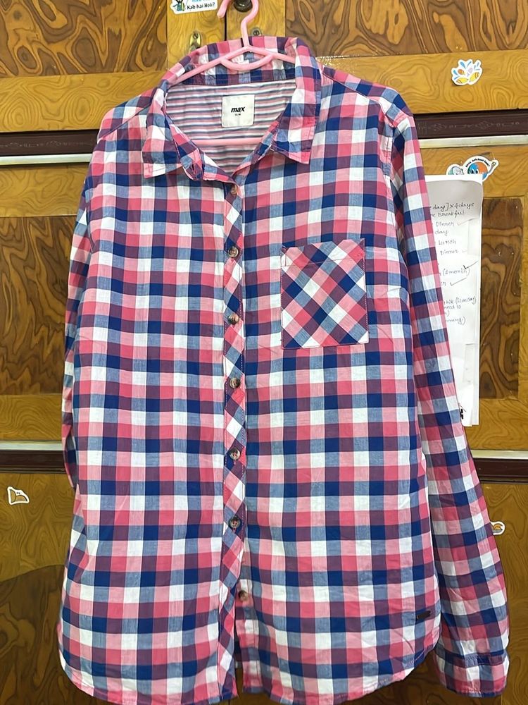 Max Checked Flannel Cotton Shirt XL
