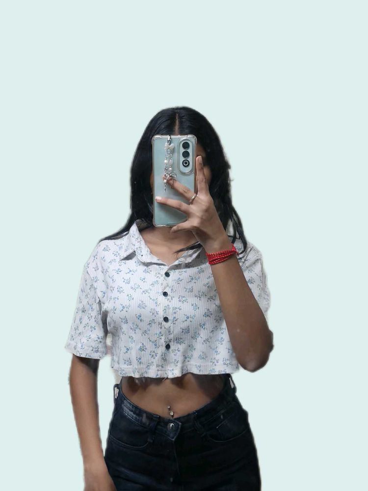 Floral Cropped Shirt