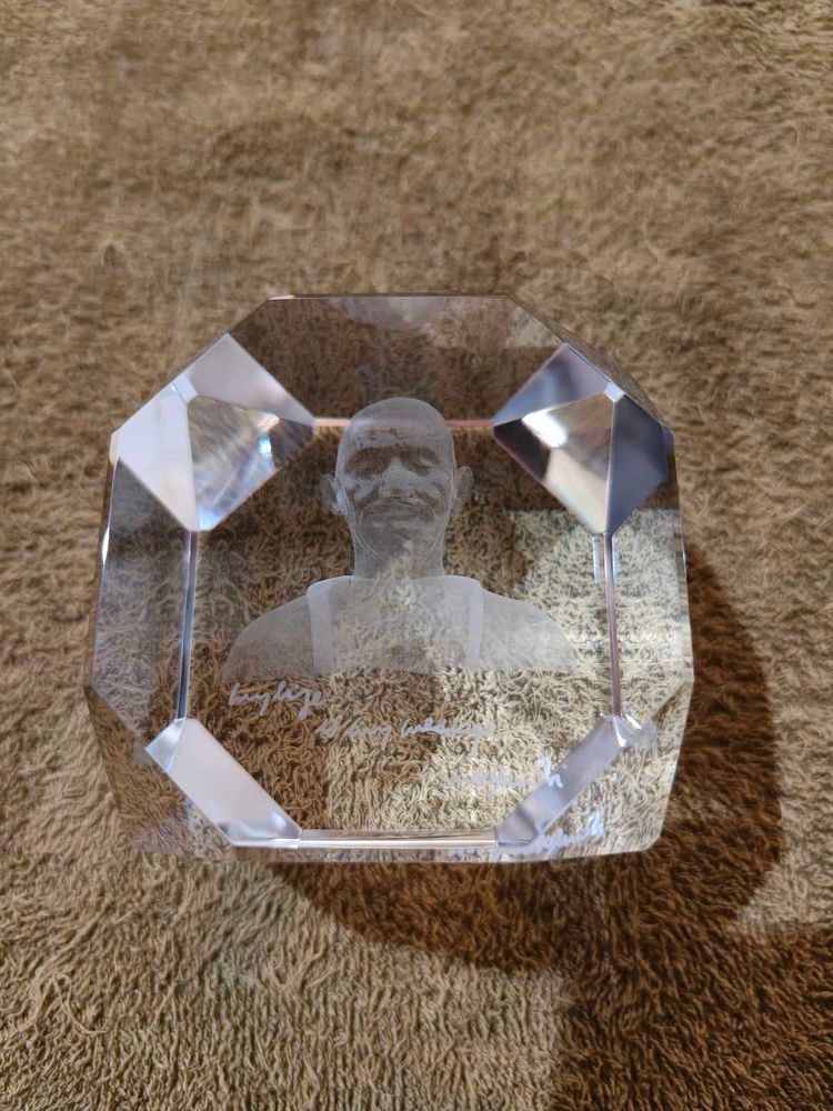 Vibrant Gujarat Eternal Gandhi Crystal Paperweight