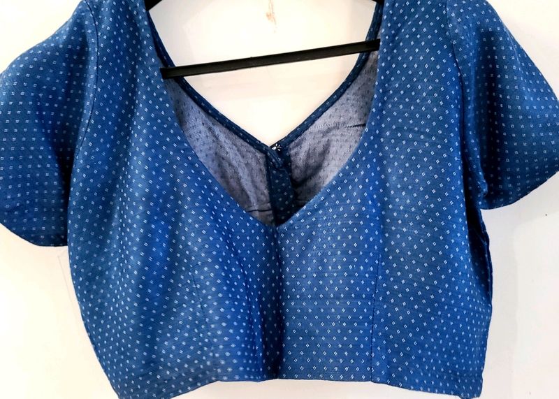 🥳 Aligent Blue Colour Blouse Front Open 🎉