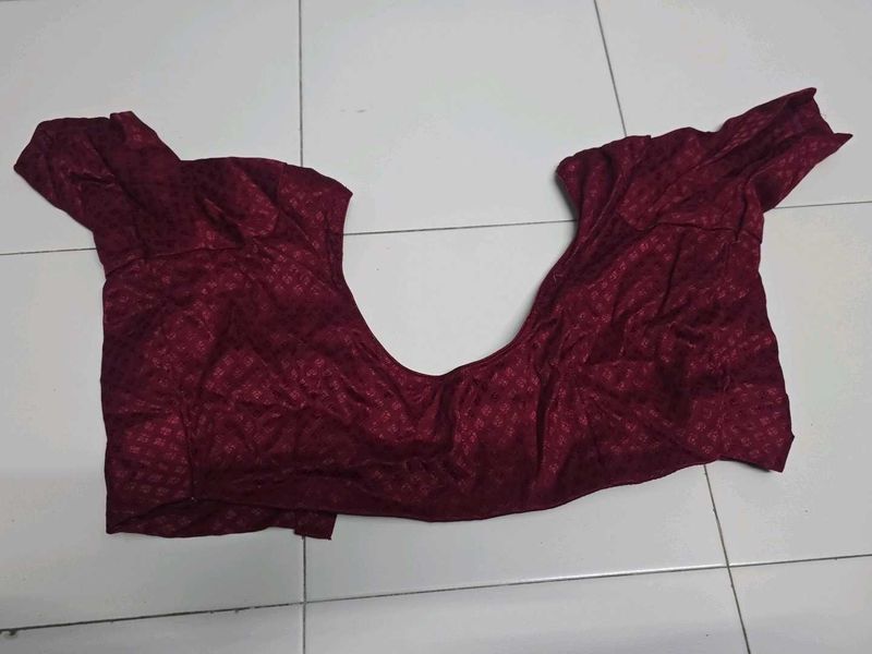 Maroon Textured Blouse