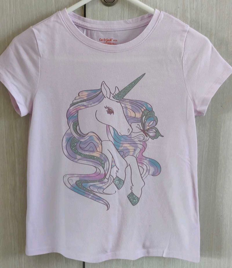 Lavender Tee Shirt With Unicorn