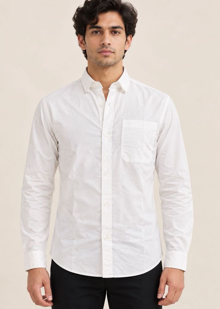 white cotton shirt