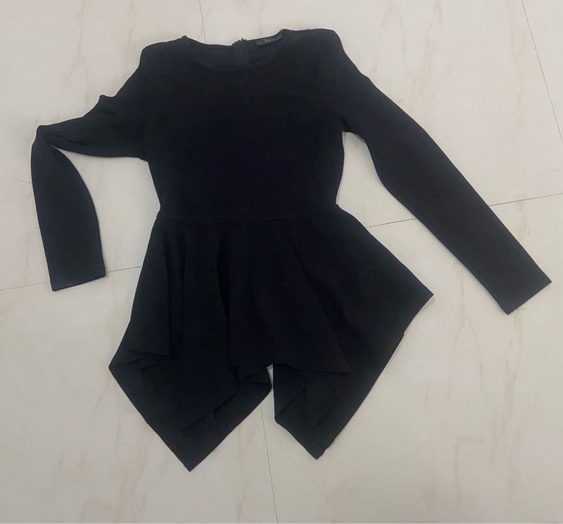 Black Peplum Top