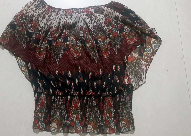 cute multi color top