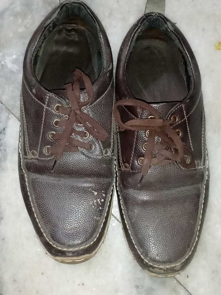 Men's Brown Leather Casual Shoes