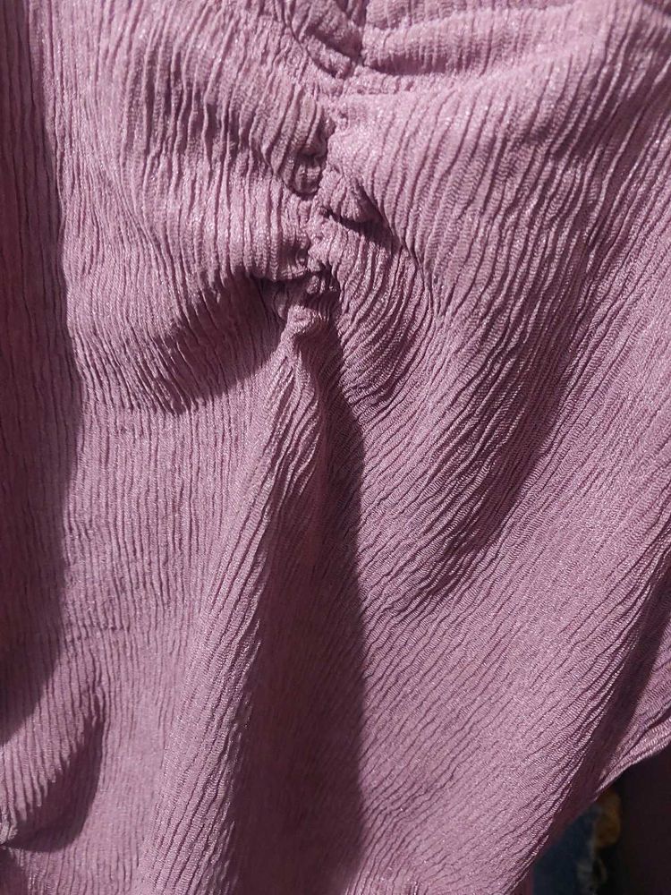 Chic Ruched Lilac Top
